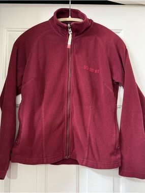 Marmot Women’s Zip-Up Fleece Jacket in Burgundy - Small